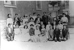 An 8th grade class photo taken by S. Nephew in 1904 includes Florence Studley 3rd from right in row 2 and in the center is teacher Kate Riley. 2nd from left in the 1st row is Maud Johnson, born 1896.