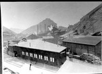 A view of Bisbee, looking southeast. Photo by Humphries. The smelter, the Czar Mine, and the pool with the cooling water for the smelter furnaces is visible. Sacramento Hill is in the center and Buckey O'Neill Hill is on the right.