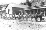 A wagonload of silica being hauled from Quarry Canyon. Silica was used as flux at the smelter.