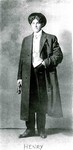 A studio portrait of Henry John Maffeo wearing an overcoat. This may be the overcoat mentioned in the anecdotes in the Maffeo file.