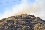 View of the Thirty Moon Fire above High Road, March 20, 2008.