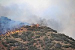 View of the Thirty Moon Fire, March 20, 2008.