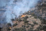 View of the Thirty Moon Fire, March 20, 2008.