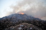 View of the Thirty Moon Fire, March 20, 2008.