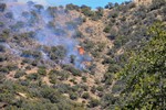 View of the Thirty Moon Fire, March 20, 2008.
